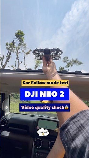 DJI Neo2 Car follow mode test✅video quality 3k #dji #djineo2 #drone #shorts