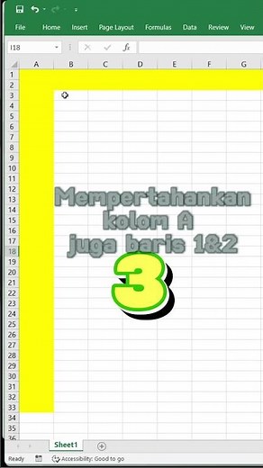 Cara menggunakan FREEZE PANES pada Ms. excel | Mengunci Baris dan Kolom Excel