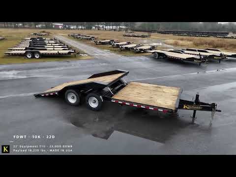 Kaufman 23000 GVWR Deluxe Wood Floor Tilt Equipment Trailer – 22 ft.