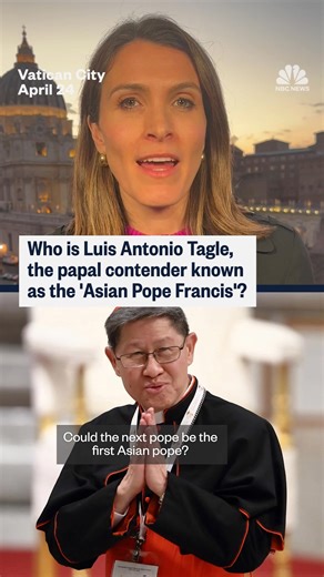 Meet Luis Antonio Tagle, a cardinal from the Philippines who is now among the frontrunners for the papacy. NBC News Molly Hunter reports from Vatican City. | NBC News