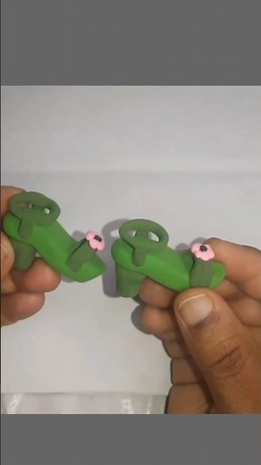 how to make polymer clay miniature doll shoes ‪@BabyArtandCraft9090‬