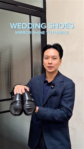Mason & Smith on Instagram: "[STEP BY STEP TUTORIAL - in the atelier series] - SAY HI to John, head of workshop! One of our most requested video - wedding shoe tutorial! Today, he takes you guys along a mirror shine tutorial  - products can be found on our website! Mason & Smith - 25 Ann siang road #spitshine #shoeshine #shoeshiner #weddingshoe #mirrorshine"
