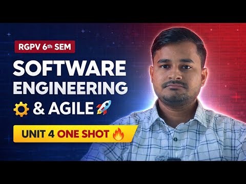 Software Engineering & Agile Unit 4 One Shot 🔥 | CSIT-601 RGPV B.Tech 6th Sem | Coding + Testing