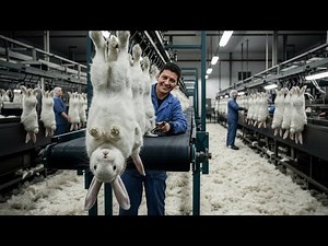 Inside the Textile Factory – How Luxury Angora Wool Is Made (Full Process)