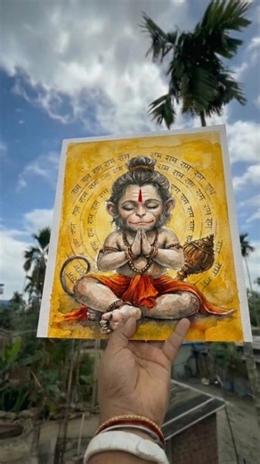 jay hanuman 🚩🕉️#trending #ytshort #viralartshort#art #likeandsubscribe #crazyart 1993🤞👍❤️