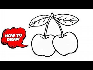 How To Draw Cherry | Drawing Cherry With Colored Pencils | Easy Cherry Drawing Tutorial