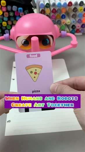 Human vs. Robot Art Collaboration #shorts #guess #drawingchallenge #art #viralshorts #coloring