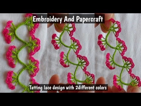 Tatting lace design tutorial for beginners|The art of lace making|Beautiful lace making