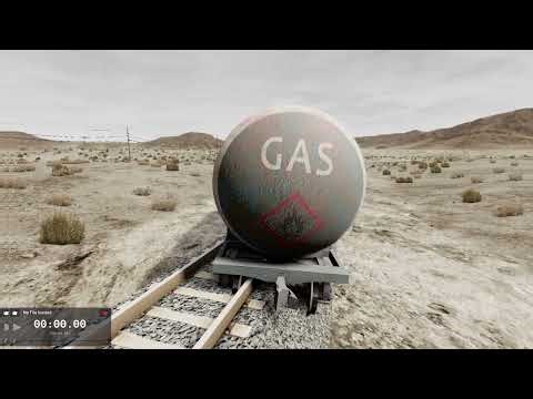 train vs container #beamngdrive