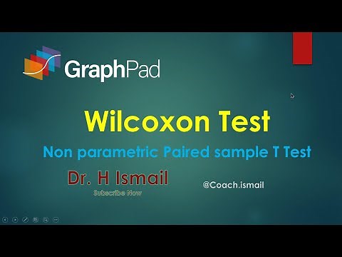 Wilcoxon Test: Non Parametric Paired Sample T Test | GraphPad Prism | Easy Statistics | Dr.H Ismail