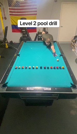 Level 2 pool drill#pool #billiards #trickshots #poolplayer #satisfying #drill #tips