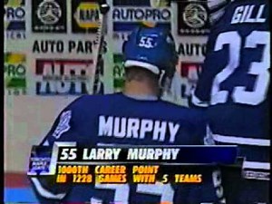 1995-96 - Maple Leafs @ Canucks - Larry Murphy 1000th Point