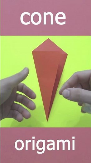 paper cone #cone #origami #tutorial #shorts #short