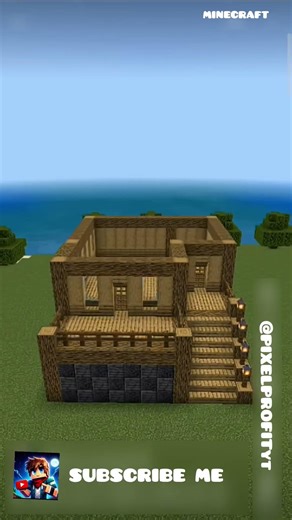 part 3 Oak House Build | In Minecraft Tutorial #minecraft #shorts #shortsfeed #viral #viralvideo