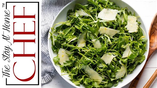 How to make restaurant style arugula salad | The Stay At Home Chef