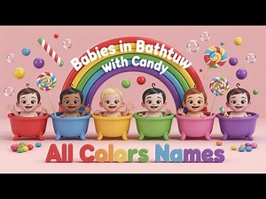 Babies in Bathtub with Candy | All Colors Names | Educational Video For Kids #kids #kidsvideo
