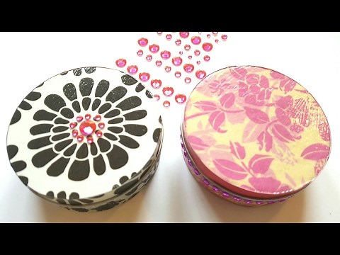 MOD PODGE TIN CONTAINERS | DIY DOLLAR TREE CRAFTS