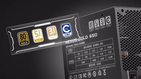 GOLDEN FIELD 750W Power Supply - 80 Plus Gold Fully Modular ATX 3.1 & PCIe 5.1 - Native 600W 12V-2x6 Cable - Japanese Capacitors - ECO Mode - LLC + DC-DC + Active PFC - 750 Watt Gaming PC PSU - NX750