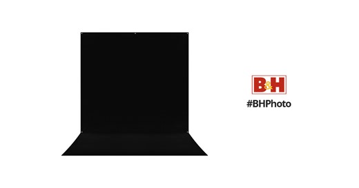 Westcott X-Drop Pro Wrinkle-Resistant Backdrop Sweep (Rich Black, 8 x 13')