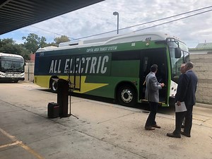 CATS unveils first of three electric buses into service