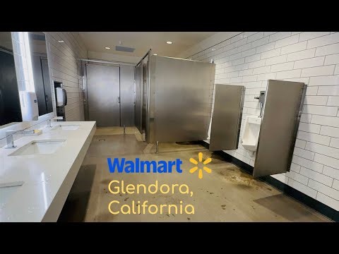 Men’s & Women’s Restroom Toto Toilet Flush, Zurn Urinal, Machflow Hand Dryer | Walmart, Glendora, CA