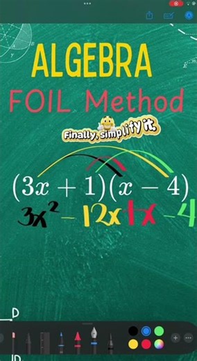 Algebra FOIL Method #algebra #maths #math #education #learn #mathematics #algebratricks
