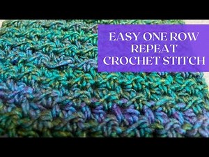 EASY CROCHET SCARF PATTERN: One row repeat stitch