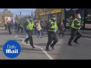 'Kill the Bill' protests: Police struggle to control crowds in Bradford