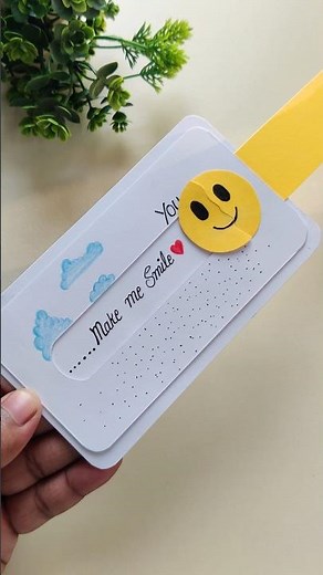 Cute Smiley Face Card 😍 | Cute DIY Gift Idea for Friends & Birthday.#diy #viral #diycards