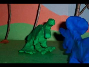 My First Claymation: Tyrannosaurus vs. Triceratops