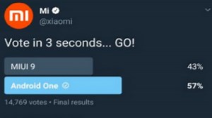 Xiaomi deletes Twitter poll as users prefer Android One to MIUI 9