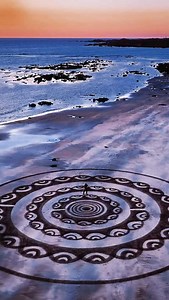 Eye Circle Mazes • new edit • San Mateo County, California • Created in 2022 #sandart #environmentalart #dronevideo | Brighton Denevan