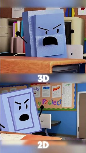 BFB 11 in 3D / 2D vs 3D Comparison #bfdi #bfb #fananimation #bfdia #tpot