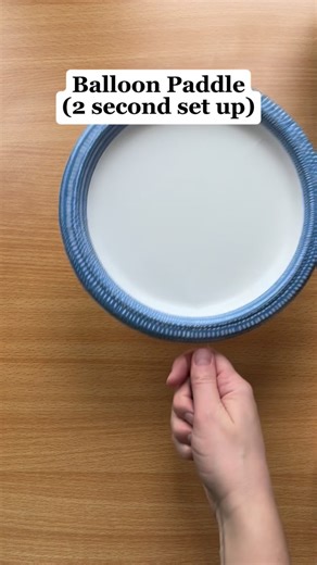 Kim, OTR/L on Instagram: "Balloon Paddle 🎈 SUPPLIES: -paper plate -large popsicle stick, straw, or plastic utensil -tape -balloon HOW TO: -tape stick to back of plate, being sure to cover any sharp edges with tape -blow up a balloon -tap the balloon with the paddle. Try to keep it up! GROWN UPS: -Always supervise children during activities. Caregivers are responsible for ensuring safety of the child. #activitiesforkids #preschoolplay #keepyuppy"
