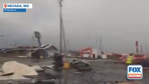 Devastating damage in Nevada, Missouri after possible tornado
