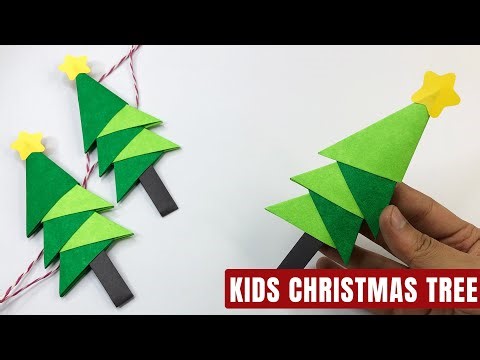 🎄 How to Make an Easy Christmas Tree Origami | Kids Paper Craft Tutorial