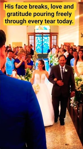 An Emotional Groom Breaks Down Seeing His Bride on Their Wedding Day Moment #shorts