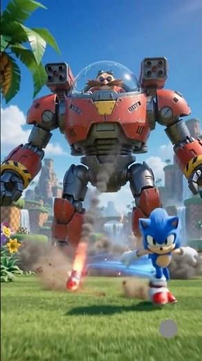 Sonic DESTROYS Giant Dr. Eggman Mech! 💥⚡ | Epic Final Battle #shorts