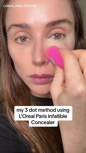 #LOrealParisPartner Here's my 3 dot Infallible Concealer method I use on clients (and myself)! Love this trick using @lorealparisusa and tag me if you try it! #concealerhack #infallibleconcealer #makeup