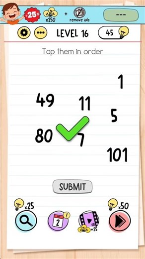 Brain Test Tricky Puzzle – Level 6 | Fast Solution Shorts