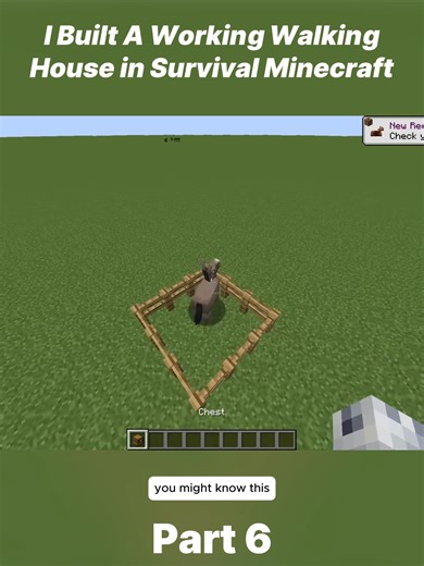 Building a Walking House in Minecraft Survival