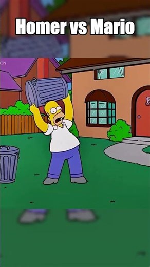 Homer vs Mario 😳🍄 | #simpsons #shorts