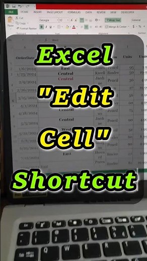Quickly Edit Cell in Excel with Shortcut 💻⚡ #techshorts #msexcel #shortcutkeys