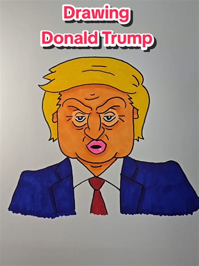 How to Draw Cartoon Donald Trump Step by Step