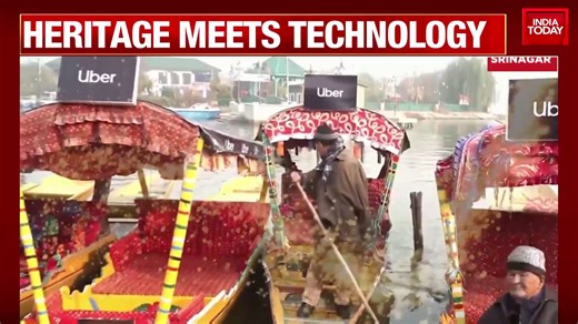 Heritage meets Technology! Uber rolls out Uber Shikara. Watch #Kashmir #Uber #Shikara #ITVideo | India Today