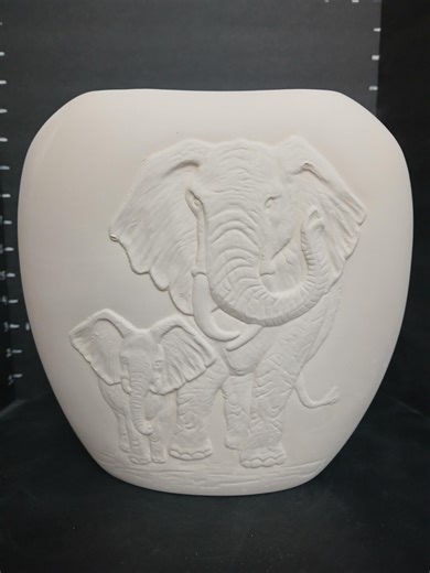 Unpainted Ceramic African Elephant Vase DIY Craft Ready to Paint - Etsy