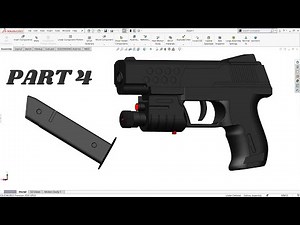 Design a Magazine and trigger for a pistol in solidworks||#part4 and part 5 #solidworks #pistol