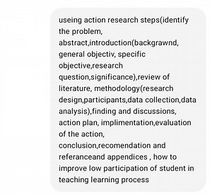 Using action research steps (identify the problem, abstract, in... | Filo