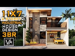 2 STOREY INDUSTRIAL HOUSE DESIGN 80 SQM 3 BEDROOM