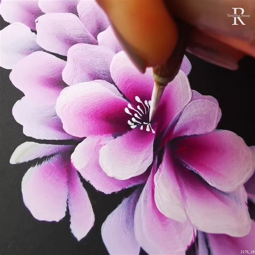 Hanging FLOWERS With a Splash of Magenta | Colors N Shades-The magical Rendering